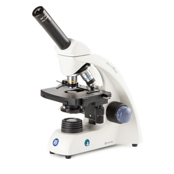 Euromex Microscop MB.1651, mono, DIN 160, achro, 40x-600x, 10x/18, Dl, Akku, LED, 1W