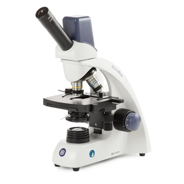 Euromex Microscop MB.1655-1, mono, DIN 160, achro, 40x-600x, 10x/18, Dl, digital, Akku, LED, 1W