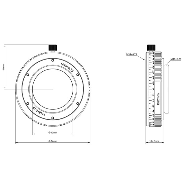 Askar Adaptor pentru tub extensie M48 & M54 16-20mm