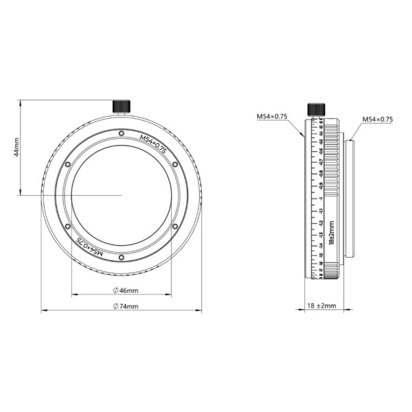 Askar tub extensie Adapter M54/M54 16-20mm