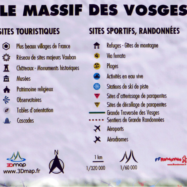 3Dmap Harta regionala Le Massif des Vosges