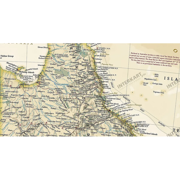 National Geographic Hartă continentală Australia (77 x 69 cm)