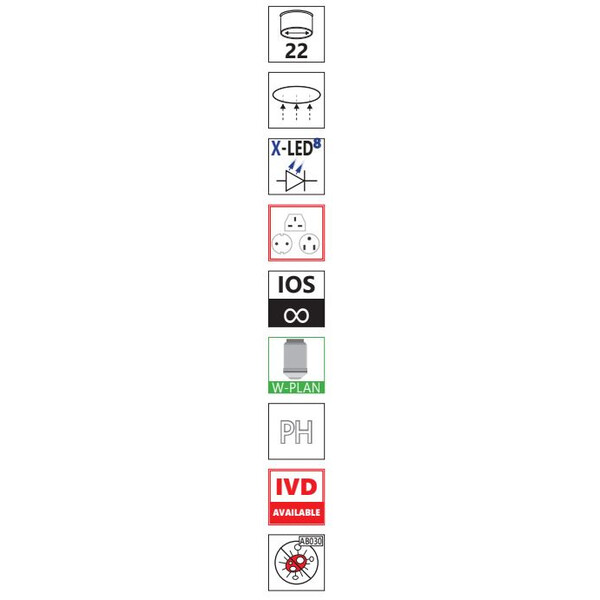 Optika Microscop inversat IM-300, trino, PH, 100-400x, IOS LWD W-PLAN PH, N.A. 0.3, X-LED8