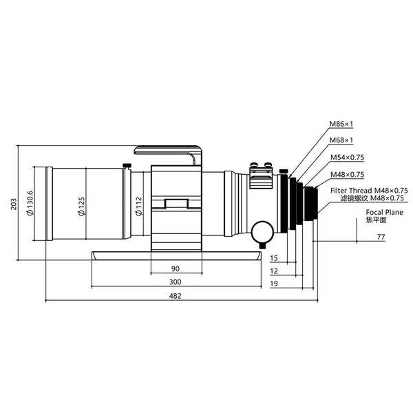 Sharpstar Refractor apochromat AP 100/550 Z4 OTA