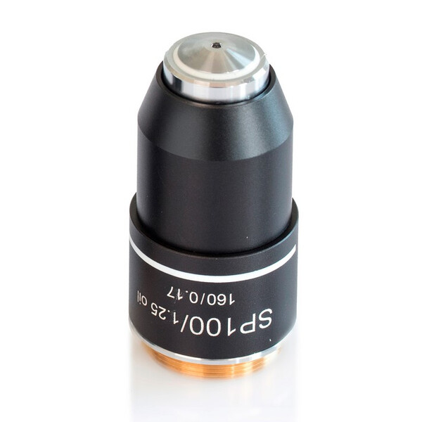 Kern Obiectiv, OBB-A1565, e-plan, achro, 100x/1.25, ulei, d.e. 0.07mm, încărcat cu arc, antifungic