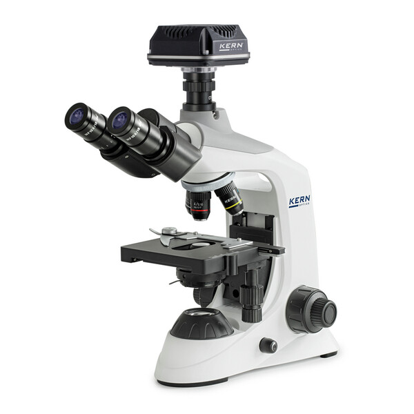 Kern Microscop digital, OBE 124C832, HF, digital, 1.25 Condensator, fix, USB 3.0, 40-400x, Dl, 3W LED, DIN, 5.1 MP
