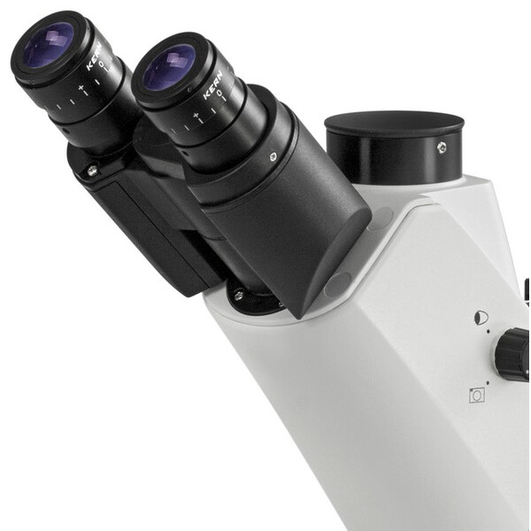 Kern Microscop inversat OCM 166, FL, PH, trino, invers, N.A. 0,3 Condensator fix, 10x-40x, 30W LED, Al, 100W HBO, Dl