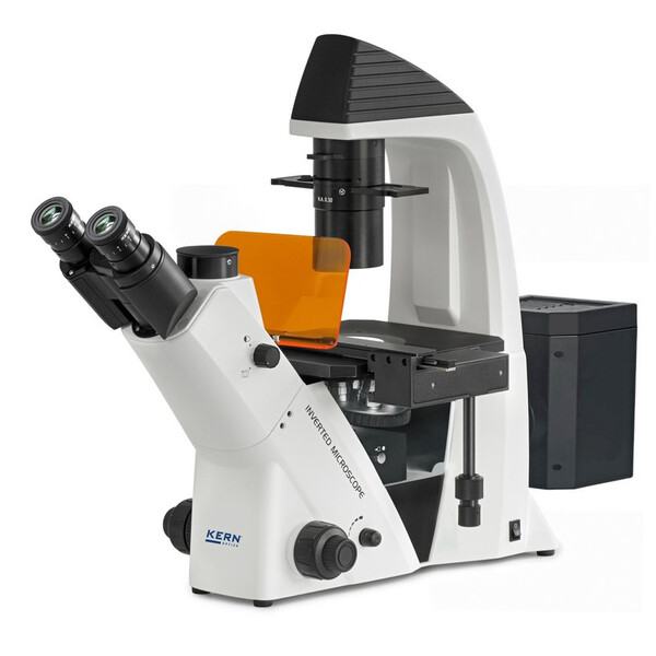 Kern Microscop inversat OCM 168, FL, PH, trino, Condensator N.A. 0,3 fix, 10x-40x, LED 5W, Al/Dl
