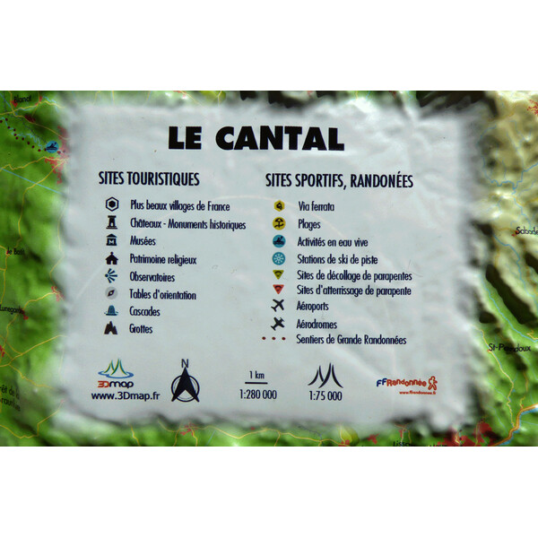 3Dmap Harta regionala du Cantal