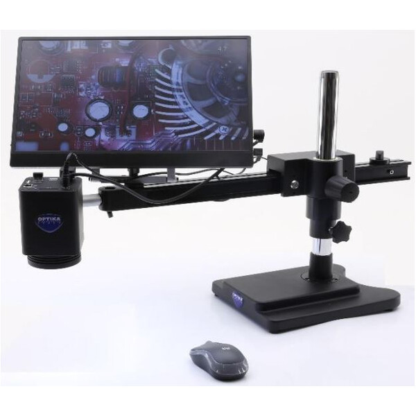 Optika Microscop IS-4K2, zoom opt. 1x-18x, Autofocus, 8 MP, 4K Ultra HD, overhanging stand, 15.6" screen