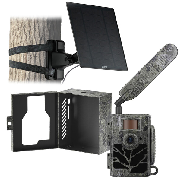 ZEISS Cameră  viata sălbătică Set Secacam 5 & carcasă metalică & panou solar