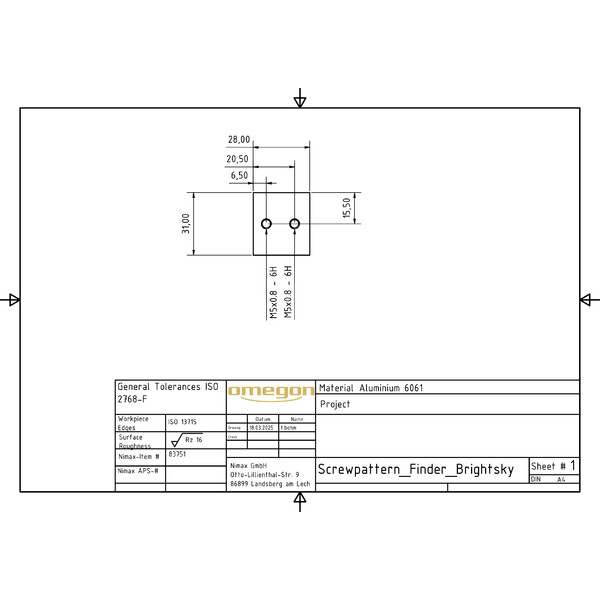Omegon Binoclu Brightsky 26x82 - 45° + husă