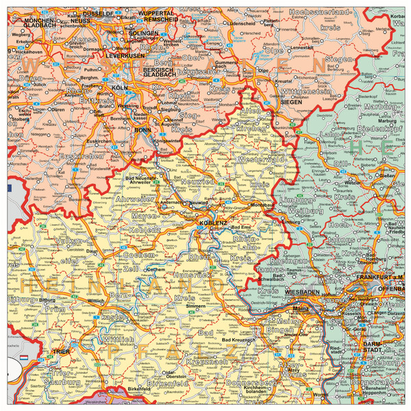 Stiefel Harta organizării politice a Germaniei (100 cm x 140 cm)