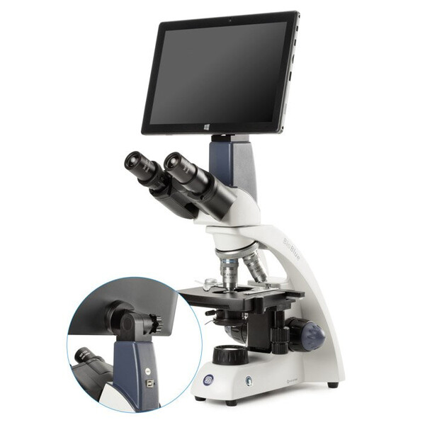 Euromex Microscop BioBlue, BB.4260-T, bino, Tablet SMP, 4/10/S40/S100x, scenă mecanică, 1 W NeoLED