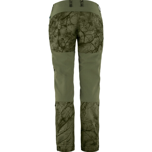 Fjällräven Pantaloni Keb W Reg, 626-625 Green Camo-Laurel Green, 40