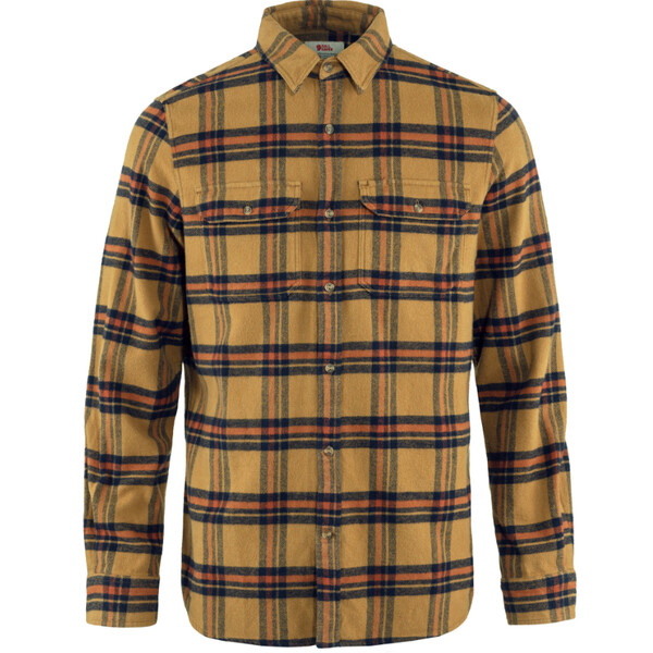 Fjällräven Cămașă Övik Heavy Flanel M, 232-215 Buckwheat Brown-Autumn Leaf, S
