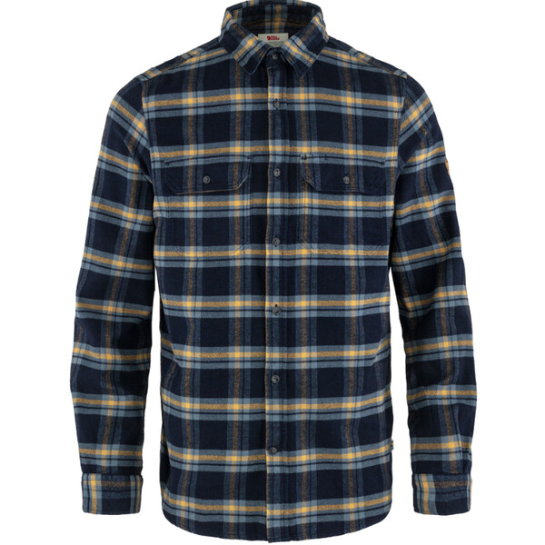 Fjällräven Cămașă Övik Heavy Flannel M, 555-232 Dark Navy-Buckwheat Brown, S