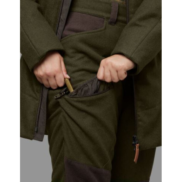 Härkila Pantaloni de iarnă pentru femei Metso, verde salcie/maro umbră, mărimea 42