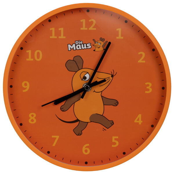 DieMaus Ceas de perete pentru copii portocaliu