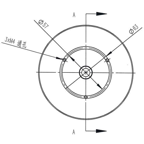 Omegon Adaptor filet fotografic 3/8'' pentru coloana Pro
