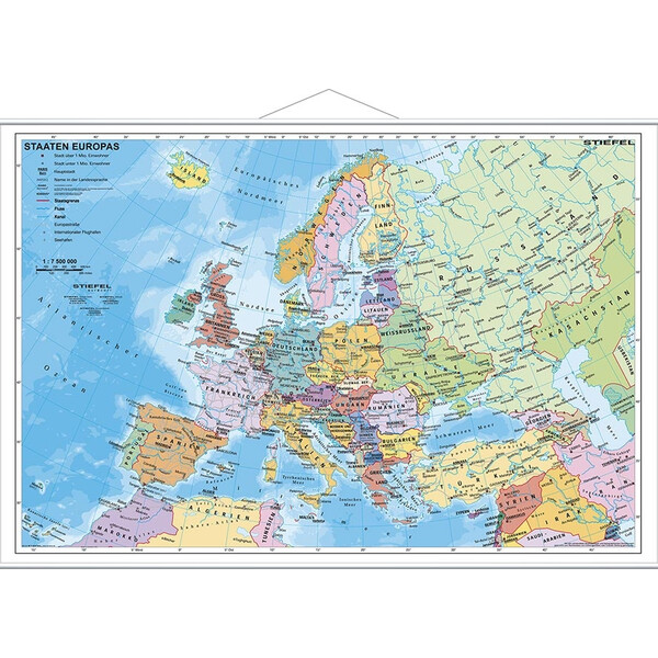 Stiefel Hartă continentală Harta politică a Europei