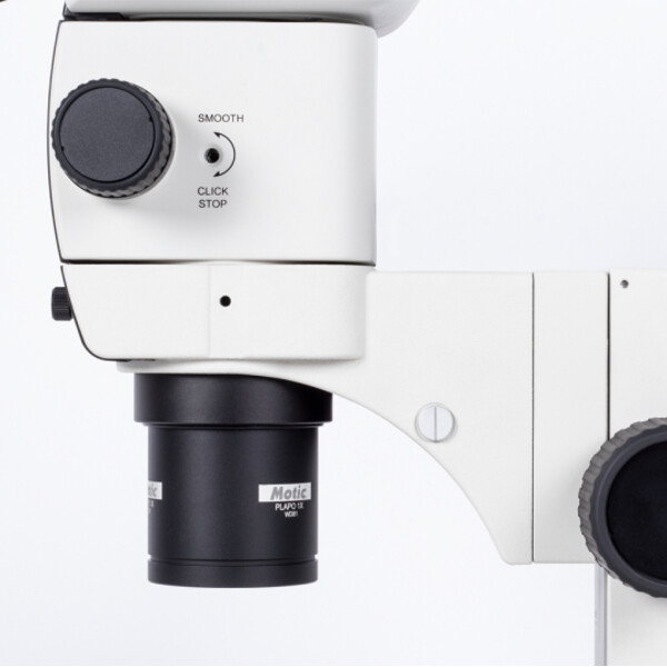 Motic Microscop stereoscopic cu zoom SM7TR-P APO1X, trino, 8-56X, wd 81 mm, 7:1