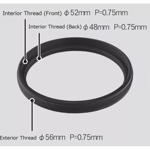 Vixen Adaptor de filtru M56 pentru filet de filtru M48 mm și M52 mm