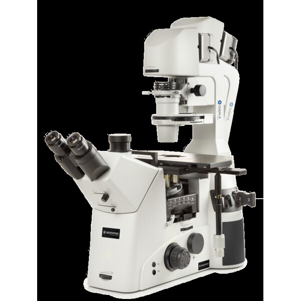 Euromex Microscop inversat DI.1053-PLPHFi, trino, 100-400x, IOS, LED