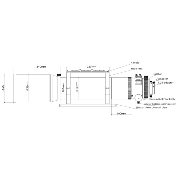 Askar Refractor apochromat AP 120/840 Triplet OTA