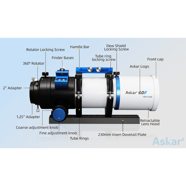 Askar Refractor apochromat AP 60/408 60F Flatfield