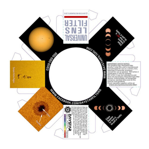 DayStar Filtre solare White-Light Universal Lens (90-109 mm)