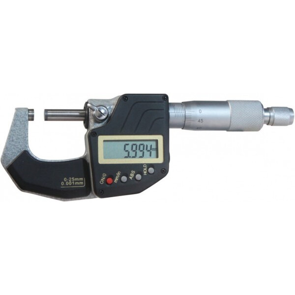 (SP) Micrometru digital cu clichet de 25 mm, 0,001 mm, DIN 863 - Metav IndustryLine