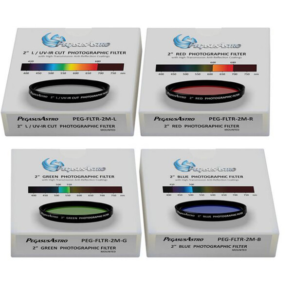 PegasusAstro Filtre roată de filtrare Indigo + filtru LRGB 2"
