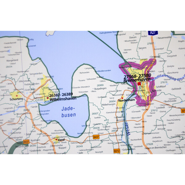 GeoMetro Harta regionala Coduri poștale din Saxonia Inferioară (100 x 110 cm)