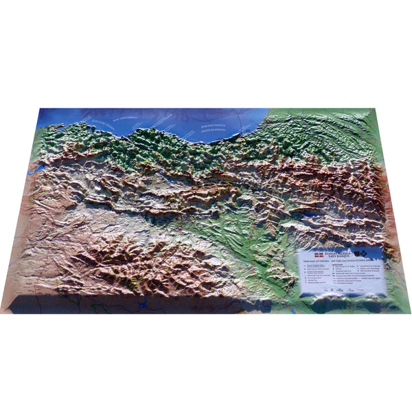 3Dmap Harta regionala Pay Basque (Euskal Herria 61 x 41 cm)
