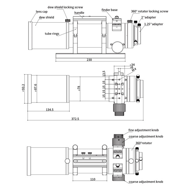 ZWO Refractor apochromat AP 70/490 FF70