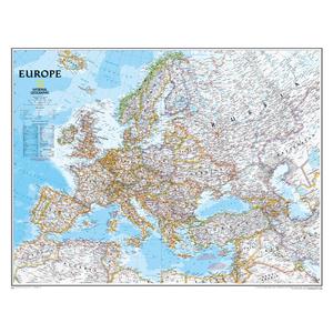 National Geographic Hartă continentală Europa politică, laminată