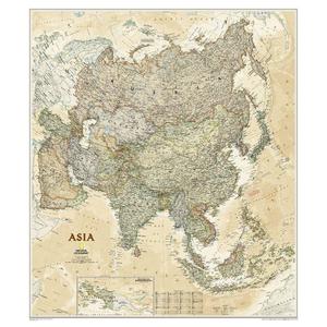 National Geographic Hartă Asia design antic