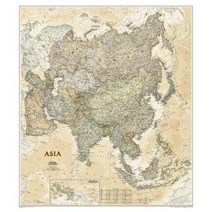 National Geographic Hartă continentală Asia (96 x 86 cm)