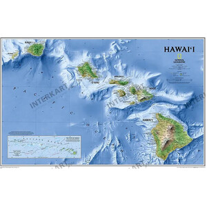 National Geographic Harta Hawaii (89 x 58 cm)