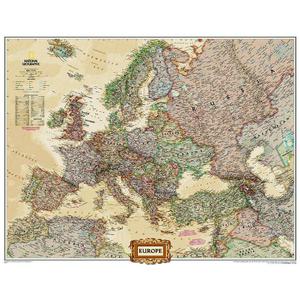 National Geographic Hartă continentală Harta politică a Europei, mare