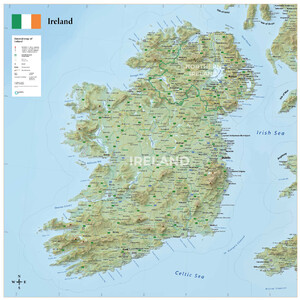 GeoMetro Harta Irlanda (90 x 90 cm)