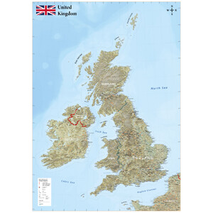 GeoMetro Harta United Kingdom (100 x 140 cm)