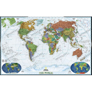 National Geographic Harta lumii Planiglob decorativ, mare