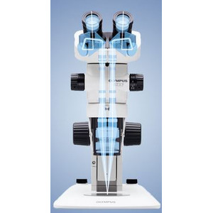 Evident Olympus Microscopul stereoscopic zoom SZX7, trino, 0.8x-5.6x, cu lumina transmisa