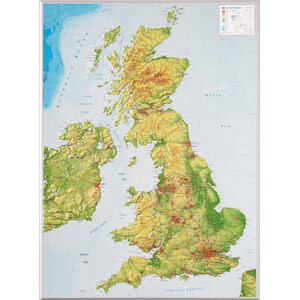 Georelief Harta reliefului Marea Britanie, 3D