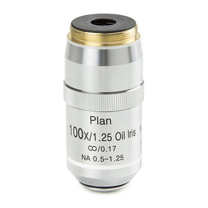 Euromex obiectiv DX.7200-I, 100x/1,25, wd 0,2 mm, plan infinity, iris diaphragm,  oil, S (DelphiX)