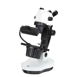 Euromex Microscopul stereoscopic zoom Microscop gemologie NZ.1903-GEMF, 6.7X la 45X, lumina transmisa 30W 6V halogen, iluminare incidenta lampa fluorescenta 7W