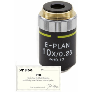 Optika obiectiv 10x/0.25, infinit, N-plan, POL, ( B-383POL), M-145P