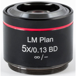 Motic obiectiv LM BD PL, CCIS, LM plan, achro, BD 5x/0.13, w.d.17.3mm (AE2000 MET)
